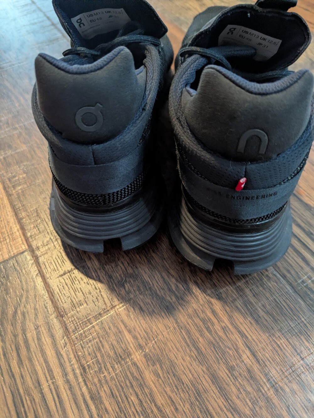 On Cloudnova Mens 13 Triple Black Running Sneakers Shoes - Picture 6 of 8
